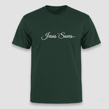 Load image into Gallery viewer, Jesus Saves Christian Script T-Shirt