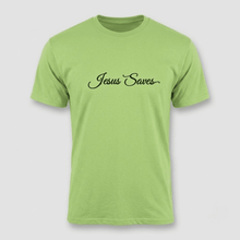 Load image into Gallery viewer, Jesus Saves Christian Script T-Shirt