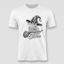 Load image into Gallery viewer, Yes, I Can Drive a Stick Halloween Tee