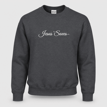 Load image into Gallery viewer, Jesus Saves Christian Script Sweatshirt