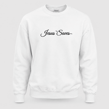 Load image into Gallery viewer, Jesus Saves Christian Script Sweatshirt