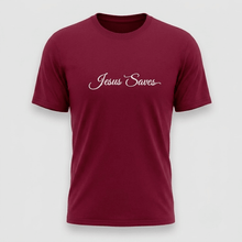 Load image into Gallery viewer, Jesus Saves Christian Script T-Shirt