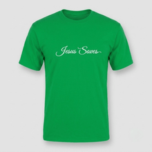 Load image into Gallery viewer, Jesus Saves Christian Script T-Shirt
