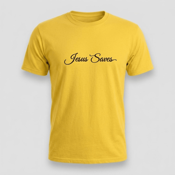 Jesus Saves Christian Script T-Shirt