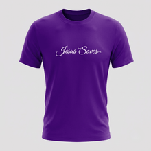 Load image into Gallery viewer, Jesus Saves Christian Script T-Shirt
