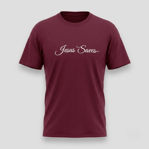 Jesus Saves Christian Script T-Shirt