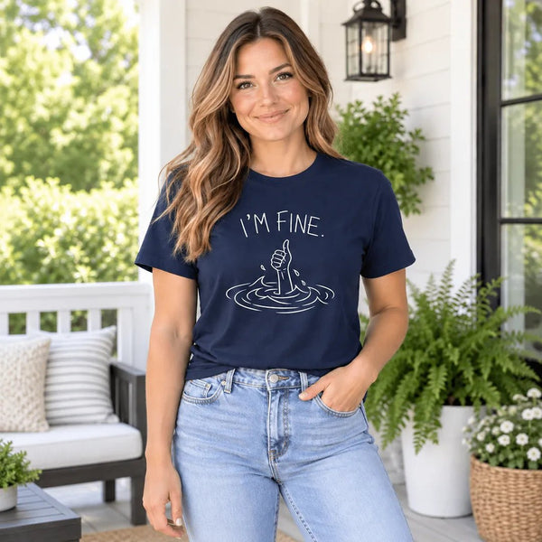 I’m Fine Funny Sarcastic Graphic Tee