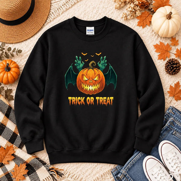Candy Fiend Trick or Treat Halloween Sweatshirt