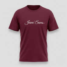 Load image into Gallery viewer, Jesus Saves Christian Script T-Shirt
