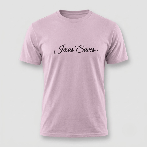 Jesus Saves Christian Script T-Shirt
