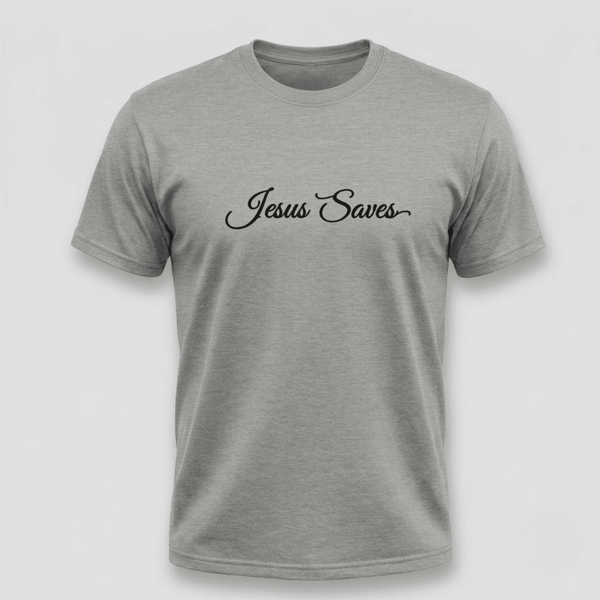 Jesus Saves Christian Script T-Shirt