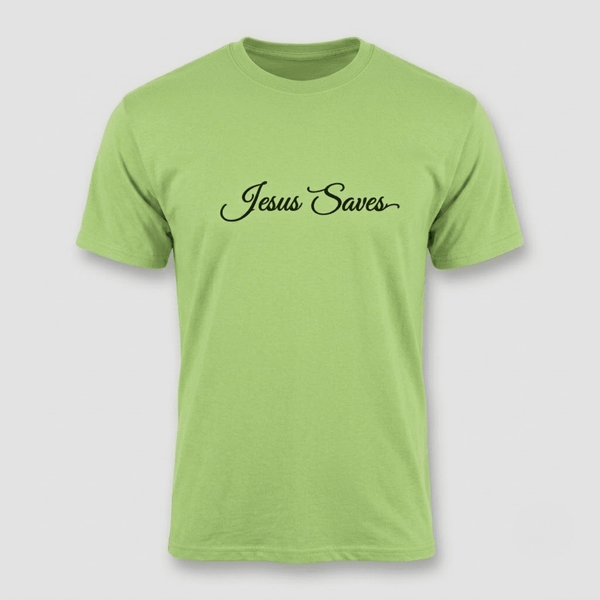 Jesus Saves Christian Script T-Shirt