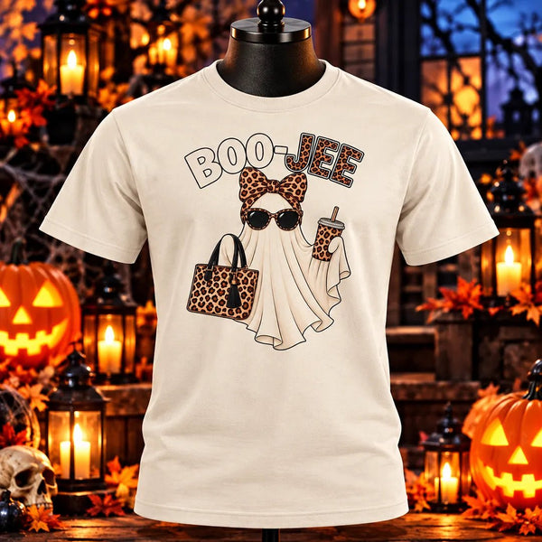Boo-Jee Ghost Funny Halloween Graphic Tee
