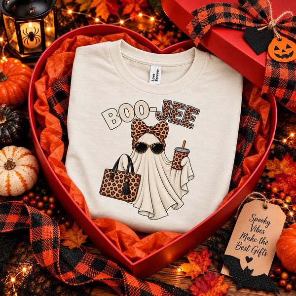 Boo-Jee Ghost Funny Halloween Graphic Tee