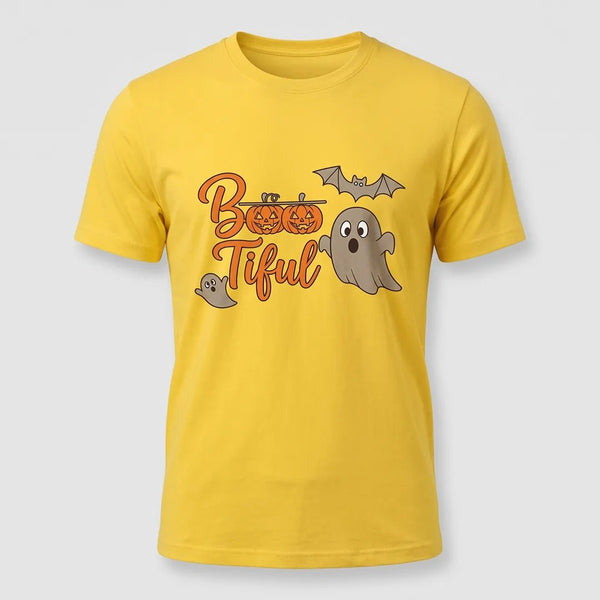 Boo-Tiful Ghost Pumpkin Halloween Graphic Tee