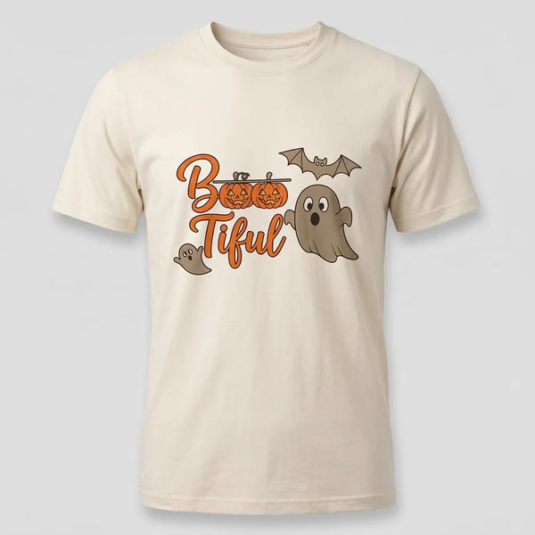 Boo-Tiful Ghost Pumpkin Halloween Graphic Tee