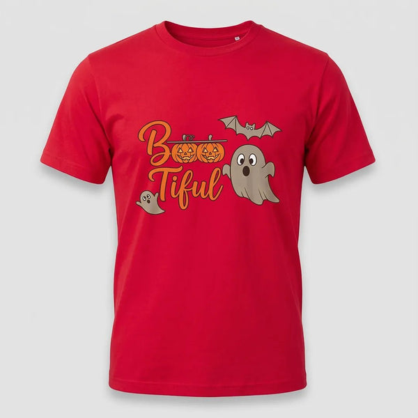 Boo-Tiful Ghost Pumpkin Halloween Graphic Tee