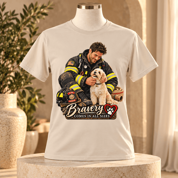 Bravery Comes in All Sizes Firefighter T-Shirt