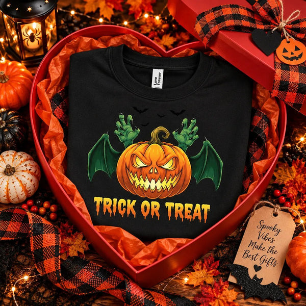 Candy Fiend Trick or Treat Halloween Sweatshirt