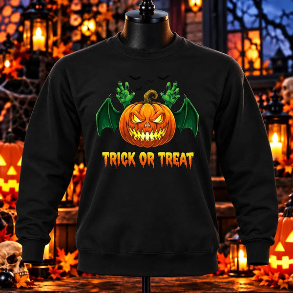 Candy Fiend Trick or Treat Halloween Sweatshirt