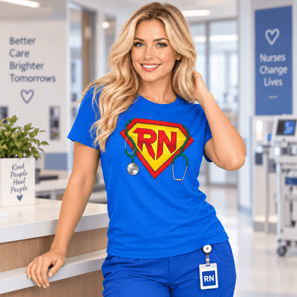 RN Superhero Registered Nurse Graphic T-Shirt