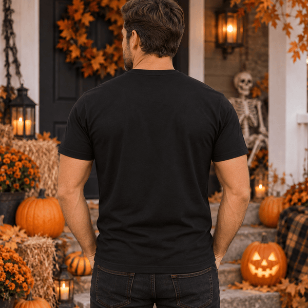 White Spider Red Web Halloween Tee