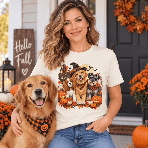 Happy Halloween Dog Crew Tee