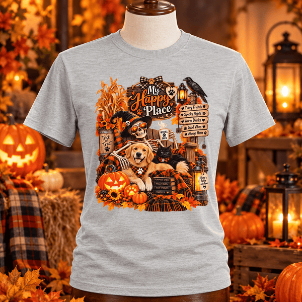 My Happy Place Halloween Pet Tee