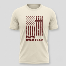 Load image into Gallery viewer, Faith Over Fear Christian Flag T-Shirt
