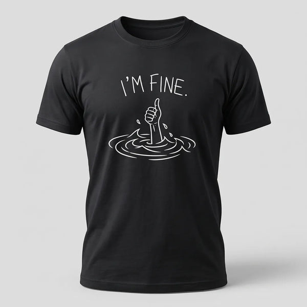 I’m Fine Funny Sarcastic Graphic Tee