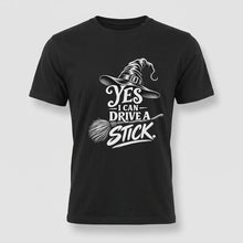 Load image into Gallery viewer, Yes, I Can Drive a Stick  Halloween Tee
