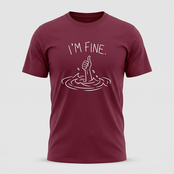 I’m Fine Funny Sarcastic Graphic Tee