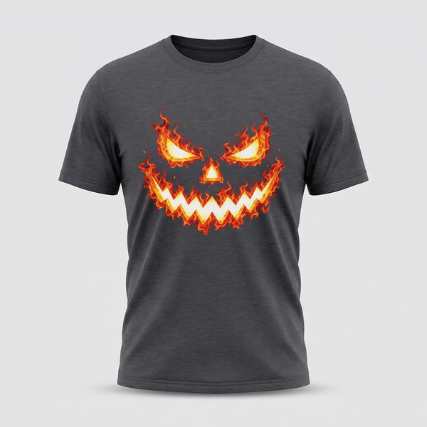 Flaming Jack-O’-Lantern Halloween Graphic Tee