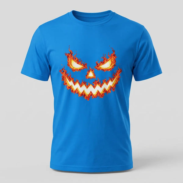 Flaming Jack-O’-Lantern Halloween Graphic Tee