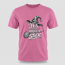 Load image into Gallery viewer, Yes, I Can Drive a Stick  Halloween Tee
