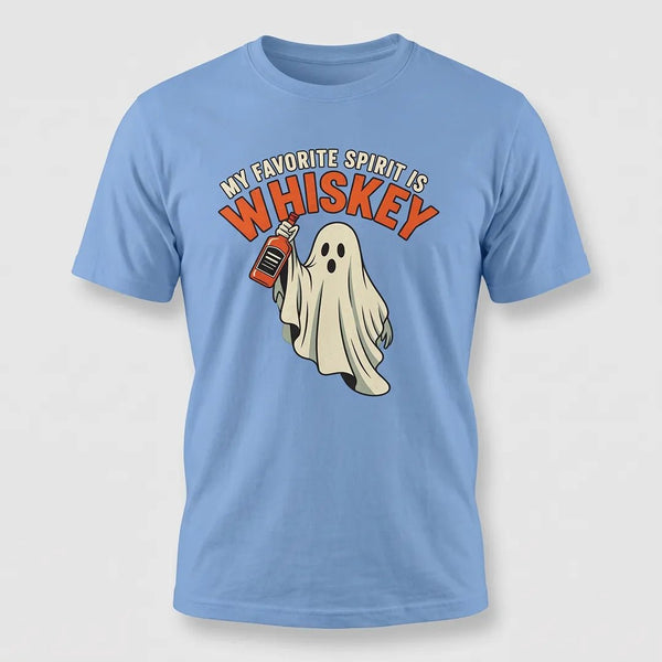 My Favorite Spirit Is Whiskey Funny Halloween Graphic Tee