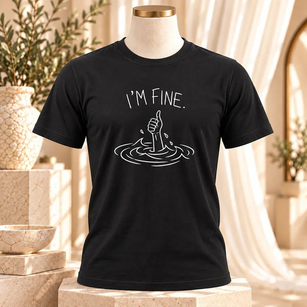 I’m Fine Funny Sarcastic Graphic Tee