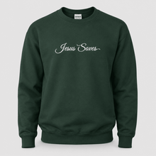 Load image into Gallery viewer, Jesus Saves Christian Script Sweatshirt
