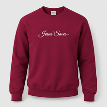 Load image into Gallery viewer, Jesus Saves Christian Script Sweatshirt
