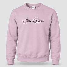 Load image into Gallery viewer, Jesus Saves Christian Script Sweatshirt
