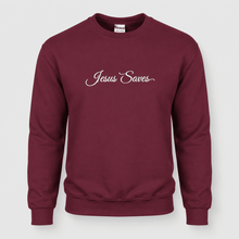 Load image into Gallery viewer, Jesus Saves Christian Script Sweatshirt
