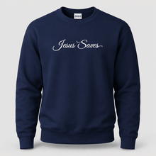 Load image into Gallery viewer, Jesus Saves Christian Script Sweatshirt
