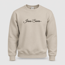 Load image into Gallery viewer, Jesus Saves Christian Script Sweatshirt
