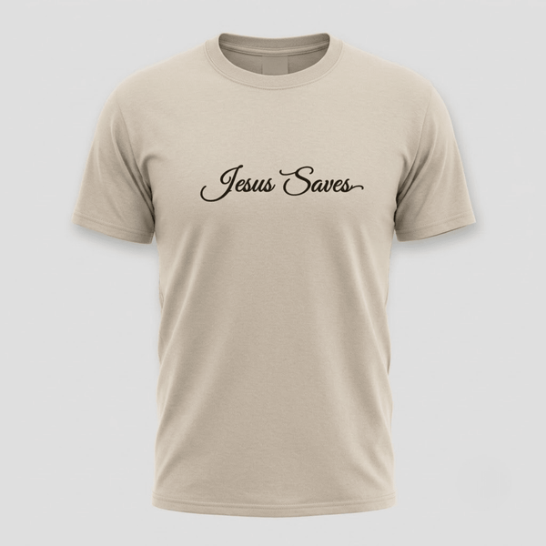 Jesus Saves Christian Script T-Shirt