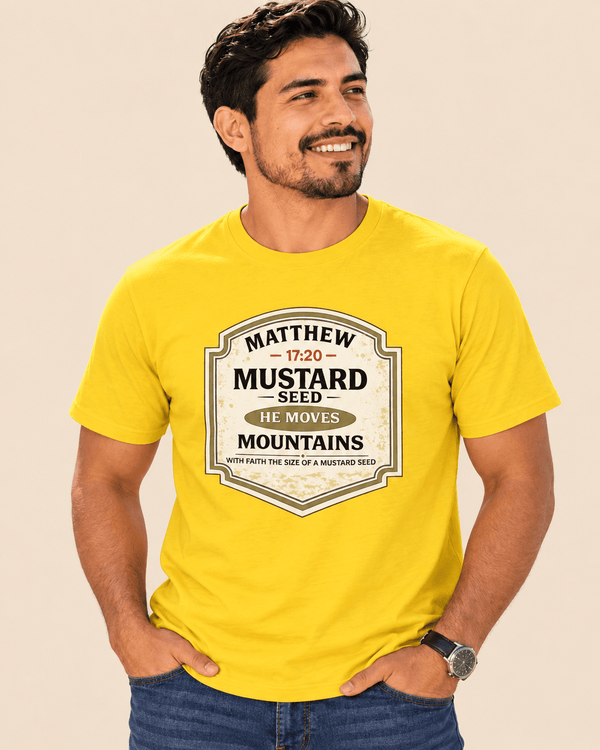 Mustard Seed He Moves Mountains T-Shirt