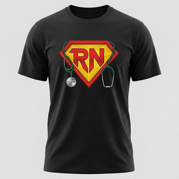 RN Superhero Registered Nurse Graphic T-Shirt