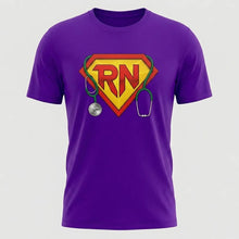 Load image into Gallery viewer, RN Superhero Registered Nurse Graphic T-Shirt
