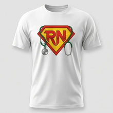 Load image into Gallery viewer, RN Superhero Registered Nurse Graphic T-Shirt
