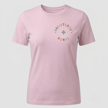 Load image into Gallery viewer, Registered Nurse Colorful Medical Cross Graphic Tee
