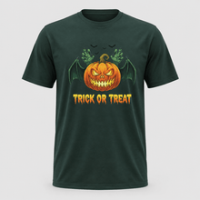 Load image into Gallery viewer, Trick or Treat Monster Pumpkin Funny Halloween Tee
